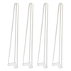 Soportes para patas de horquilla de acero plegables de alta resistencia, compactos para escritorios y mesas con almohadillas antideslizantes