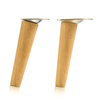 Patas de sofá de madera redondas y cónicas, modernas y elegantes, soporte sólido para sofás, sillas y armarios, fáciles de instalar