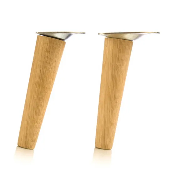 Patas de sofá de madera redondas y cónicas, modernas y elegantes, soporte sólido para sofás, sillas y armarios, fáciles de instalar