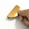 Tirador de cocina para muebles, tirador de perfil de gabinete de cajón de Color dorado cepillado