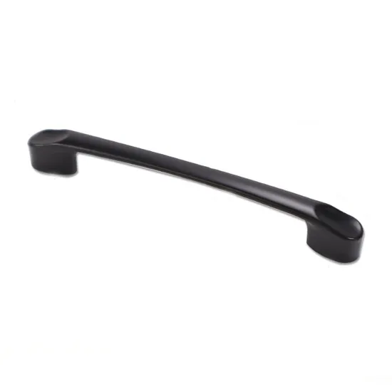 Tiradores y perillas para cajones de muebles, manija negra para gabinete de cocina de aleación de zinc