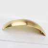Manija de latón antiguo cepillado, herrajes para gabinete dorado, contenedor, taza, cajón, tirador