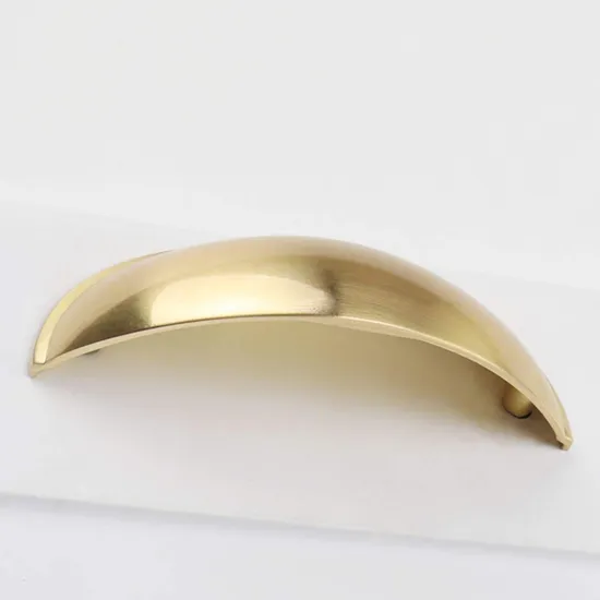 Manija de latón antiguo cepillado, herrajes para gabinete dorado, contenedor, taza, cajón, tirador