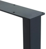 Pata de mesa de hierro con acabado en polvo negro industrial para mesa de comedor