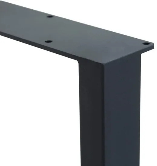 Pata de mesa de hierro con acabado en polvo negro industrial para mesa de comedor