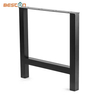 Pata de mesa de comedor con acabado de recubrimiento en polvo negro de metal