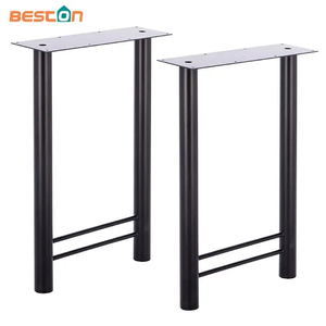 Base de mesa de comedor cromada, herrajes para muebles, patas de mesa en forma de H