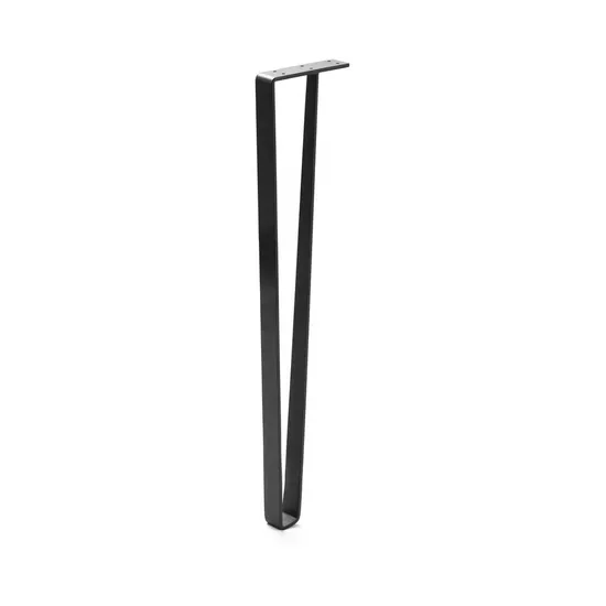 Patas de mesa de metal negro de diseño, patas de barra sólida de acero industrial, patas de decoración