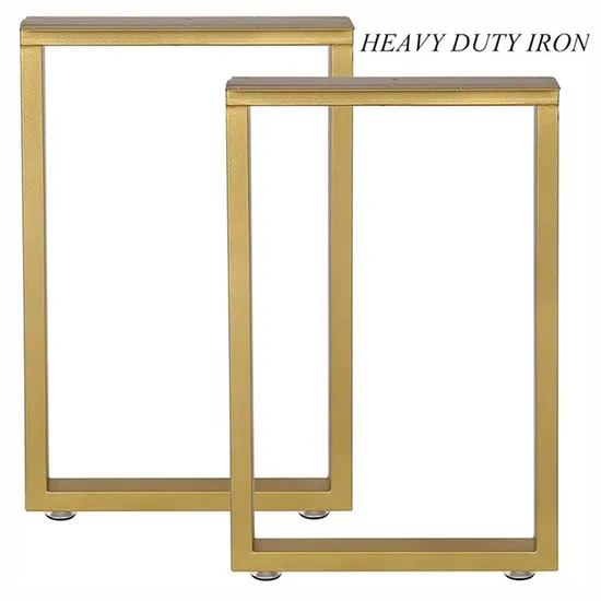 Patas de mesa de latón para escritorio de oficina, comedor, café, resistente, tubo cuadrado, hierro