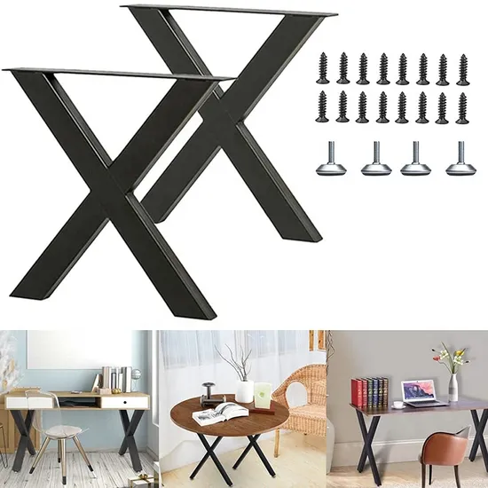 Fabricación de muebles artesanales, escritorios para ordenador, patas cuadradas de mesa de metal resistente