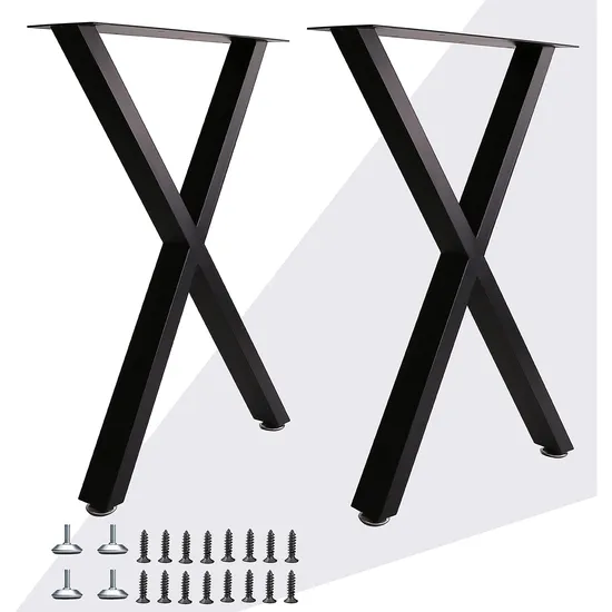 Patas de muebles de metal en forma de X Fabricante de acero Patas de mesa modernas
