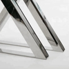 Patas de mesa de metal de acero inoxidable con forma de X de alta calidad al por mayor