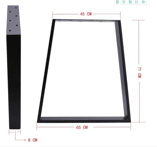 Patas de mesa con estructura de café para comedor industrial de alta resistencia