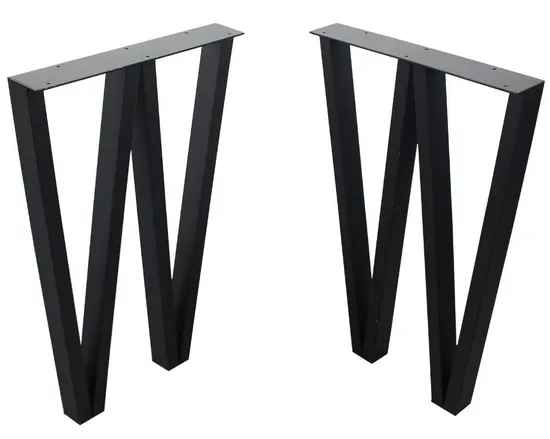 Patas de banco de escritorio para ordenador portátil, barra de hierro sólido de acero negro, patas de mesa de centro