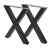 Caballetes en forma de X Patas de mesa de centro de comedor de metal Patas de muebles de oficina Banco de madera de hierro fundido Patas de marco negro antioxidantes para exteriores para mesa de consola Pies de parques DIY