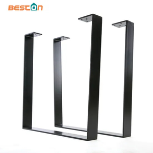 Patas de mesa planas de acero modernas de mediados de siglo