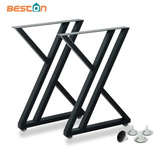 Patas de base de mesa de oficina de escritorio de metal industrial de 28 pulgadas