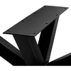 Bases de mesa de metal de acero dorado con patas de restaurante modernas en forma de X