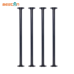 Patas de mesa industriales de tubo de hierro negro para patas de mesas vintage personalizadas
