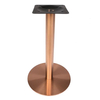 Base de mesa de comedor de acero inoxidable, mármol y latón cepillado único, venta al por mayor