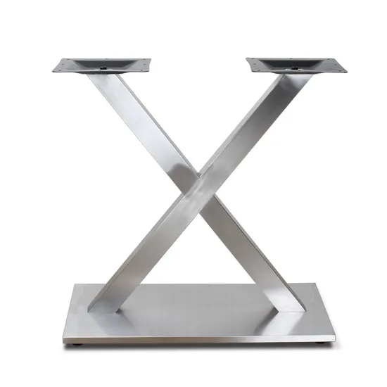 Personalizado con base de mesa de acero moderna Shape X de alta calidad para la venta