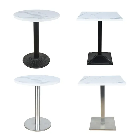 Muebles de interior fabricados para el hogar, mesa de restaurante, mesa de comedor redonda blanca moderna