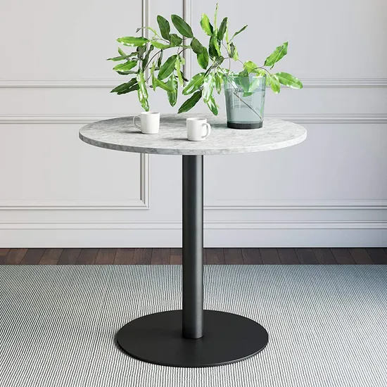 Base grande de acero de la mesa de centro de Chrome del metal del escritorio del pedestal del comedor moderno