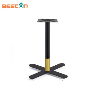 Precio de fábrica Bases de mesa plana Muebles cepillados Soporte de mesa de centro al aire libre negro