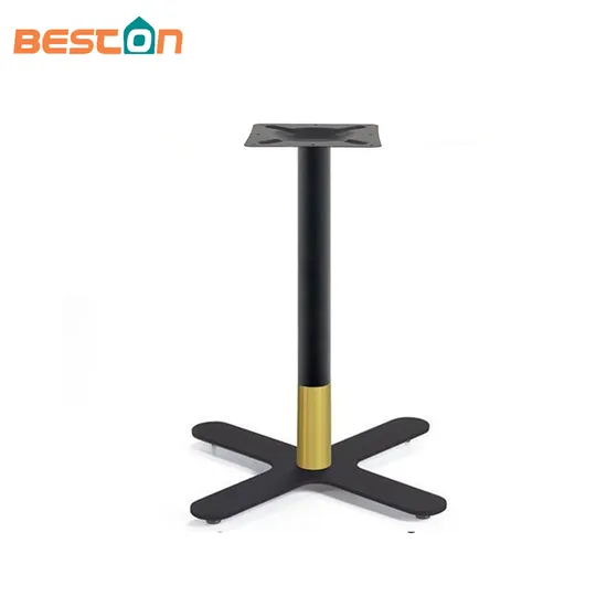 Precio de fábrica Bases de mesa plana Muebles cepillados Soporte de mesa de centro al aire libre negro