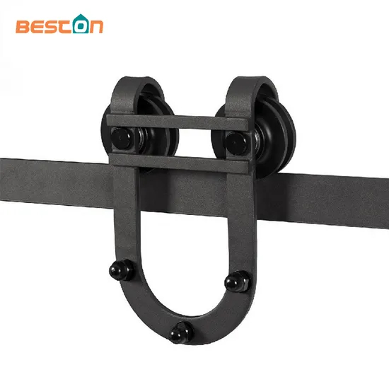 Kit de herrajes para ruedas para colgar puertas corredizas de alta resistencia, universal para puertas de armario y granero, acero inoxidable 304