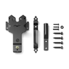 Kit de bisagra, pestillo y varilla de caída para puerta de acero negro de alta resistencia OEM, personalizado para cercas de madera