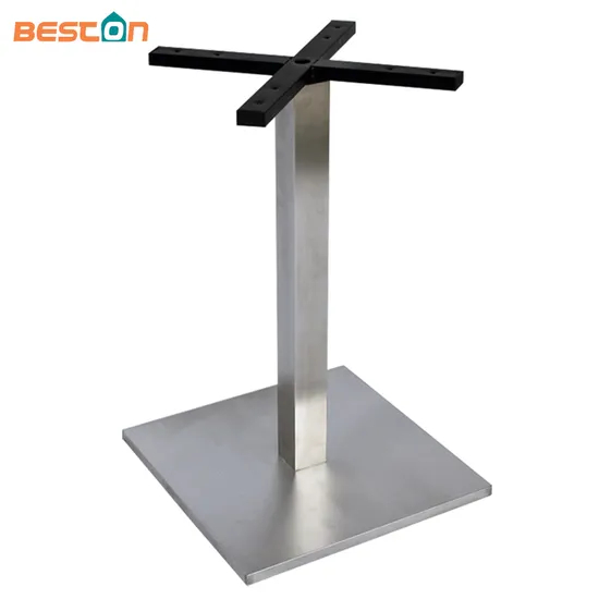 Mesa de comedor industrial al por mayor de la base del oro del metal base de la tabla