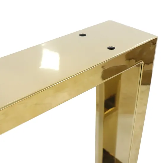 Muebles Café Comedor Patas de mesa de metal dorado moderno de acero inoxidable