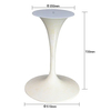 Base de mesa de trompeta de comedor de hierro blanco más nueva