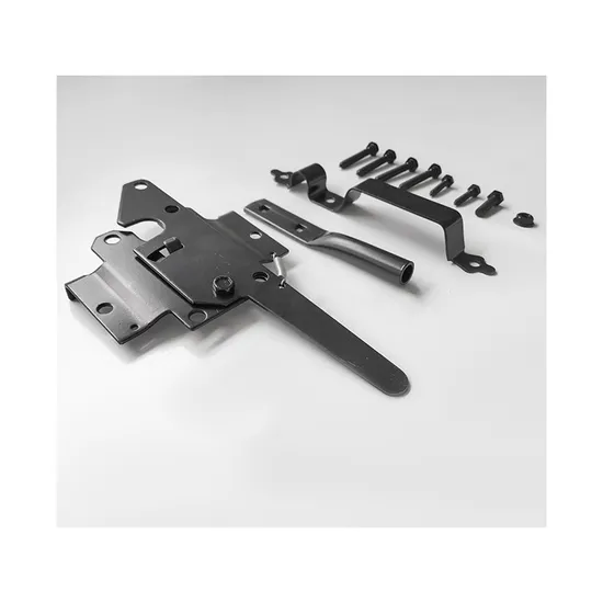 Kit de herrajes para puertas y cercas de madera de acero negro de alta resistencia OEM - Recubrimiento en polvo personalizado
