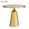 Base de mesa de comedor de hotel de acero inoxidable dorado de alta calidad a precio mayorista