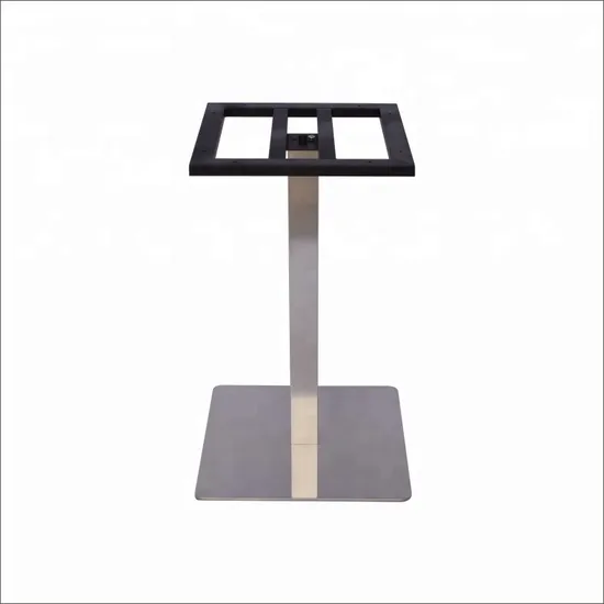 Accesorios para muebles Base de mesa de comedor de acero inoxidable moderna para vidrio