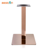 Pieza de muebles, patas de mesa de comedor con base de acero inoxidable en oro rosa