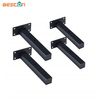 Soporte de estante flotante, soporte de estantería de pared negro de hierro Industrial decorativo