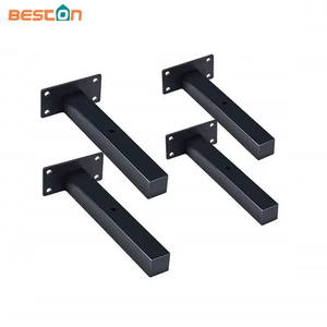 Soporte de estante flotante, soporte de estantería de pared negro de hierro Industrial decorativo