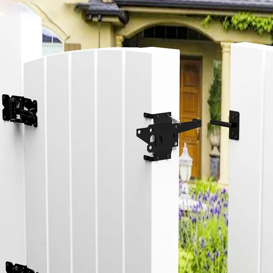 Pestillos para valla de puerta de jardín, accesorios de bloqueo de montaje en poste de valla de vinilo y madera