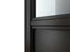 Puerta de vidrio con marco de metal negro mate interior de tamaño personalizado con kit de hardware