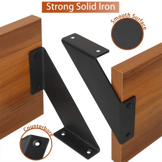 Soportes de estante de acero metálico Soporte de pared en L con tornillo para soporte industrial