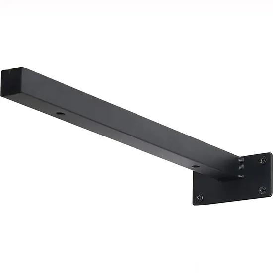 Soportes para estantes flotantes Estante montado en la pared retro industrial Soporte negro de un solo lado estándar