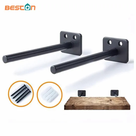 Soportes de acero sólido de metal, soportes de estante flotantes invisibles ocultos ciegos montados en la pared