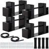 Kit de soporte para estante de almacenamiento de troncos de leña para exteriores, soporte ajustable para estante de troncos