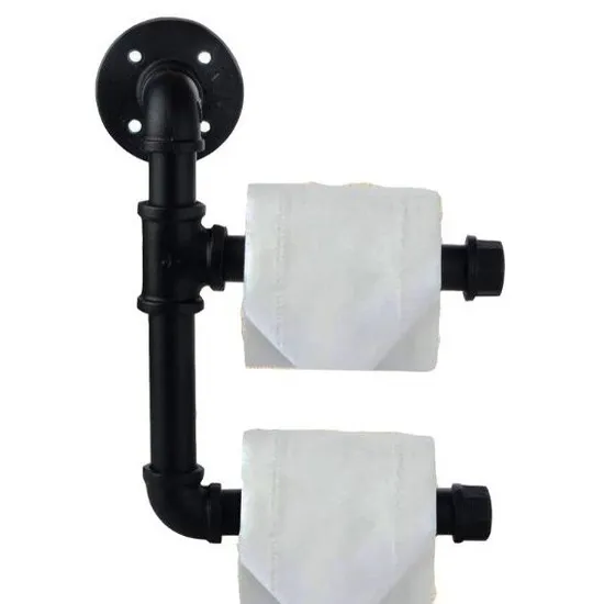Divertido soporte de estante para tubo de agua de baño montado en la pared