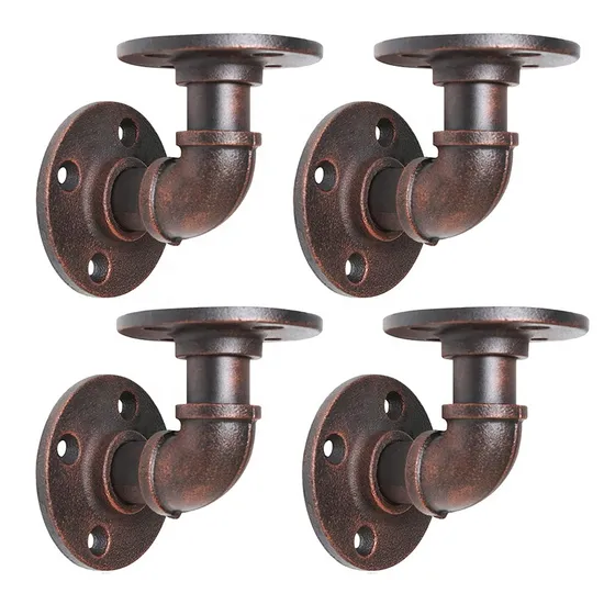 Soporte de estante montado en la pared Soporte de tubo de cobre de metal de pared colgante