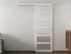 Puerta de granero corrediza de plástico 6-Lite con manija y kit de herrajes