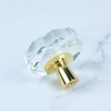 Manija irregular de cristal natural, manijas de tirador de palanca de puerta de cristal con forma de rodajas